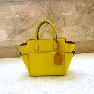 Reed Krakoff Atlantique Neon Yellow Leather Satchel.  Very good condition.